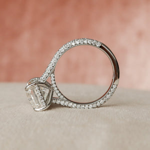 The Rachel Set With A 2.5 Carat Radiant Moissanite