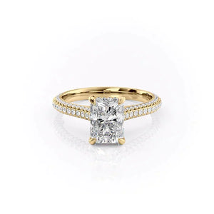 The Rachel Set With A 5 Carat Radiant Moissanite
