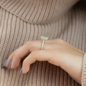 The Rachel Set With A 2 Carat Radiant Lab Diamond