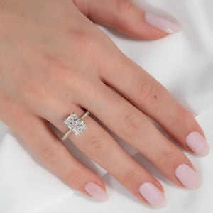 The Rachel Set With A 2 Carat Radiant Lab Diamond