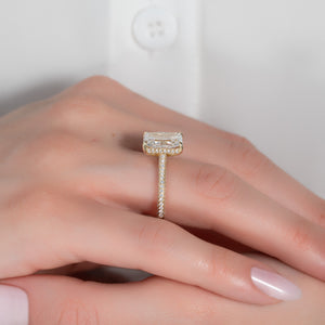 The Rachel Set With A Radiant Lab Diamond