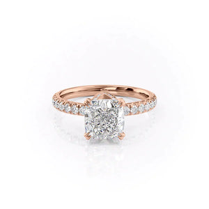 The Sofia Set With A 1.5 Carat Cushion Moissanite