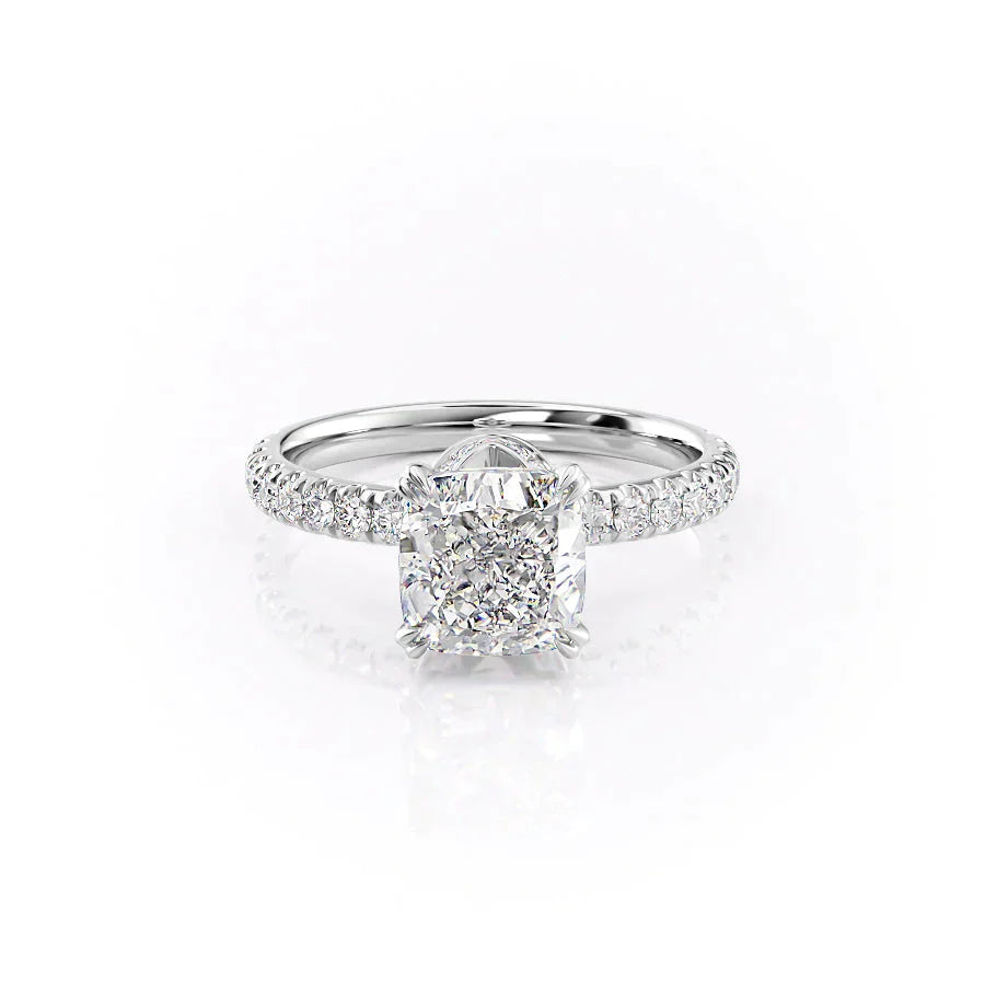 The Sofia Set With A 1.5 Carat Cushion Lab Diamond