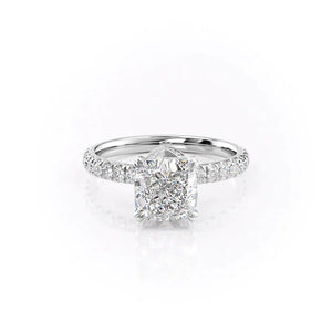The Sofia Set With A 1.5 Carat Cushion Moissanite