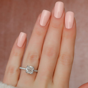 The Sofia Set With A 4 Carat Cushion Moissanite