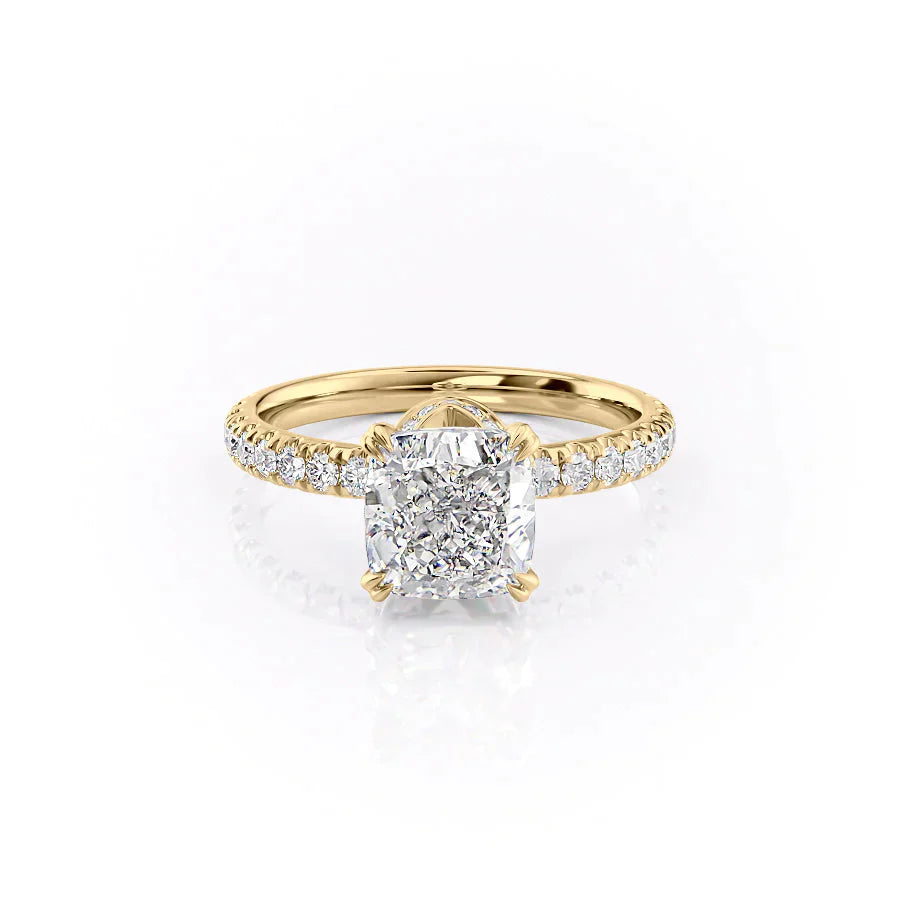 The Sofia Set With A 3.5 Carat Cushion Moissanite