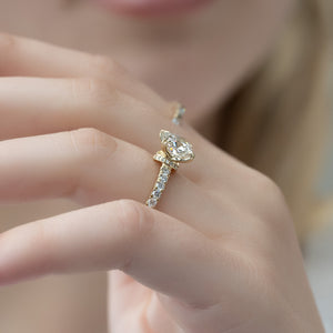 The Sofia Set With A 4.5 Carat Cushion Moissanite