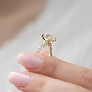 The Sofia Set With A 4.5 Carat Cushion Moissanite