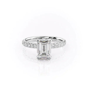 The Sofia Set With A 3.5 Carat Emerald Moissanite