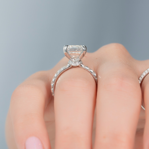 The Sofia Set With A 3.5 Carat Emerald Moissanite