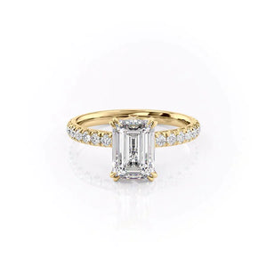 The Sofia Set With A 3.5 Carat Emerald Moissanite