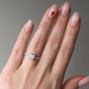 The Sofia Set With A 5 Carat Emerald Moissanite