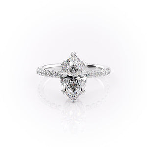 The Sofia Set With A 3 Carat Marquise Lab Diamond