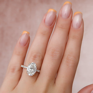 The Sofia Set With A 3.5 Carat Oval Moissanite