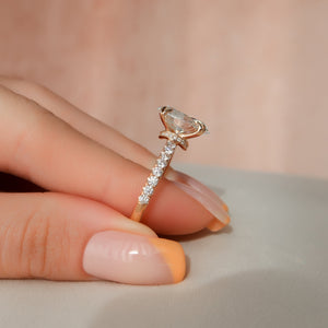 The Sofia Set With A 3.5 Carat Oval Moissanite
