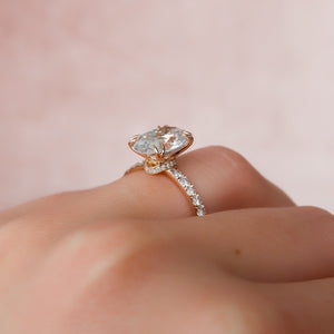 The Sofia Set With A 3.5 Carat Oval Moissanite