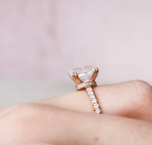 The Sofia Set With A 3.5 Carat Oval Moissanite