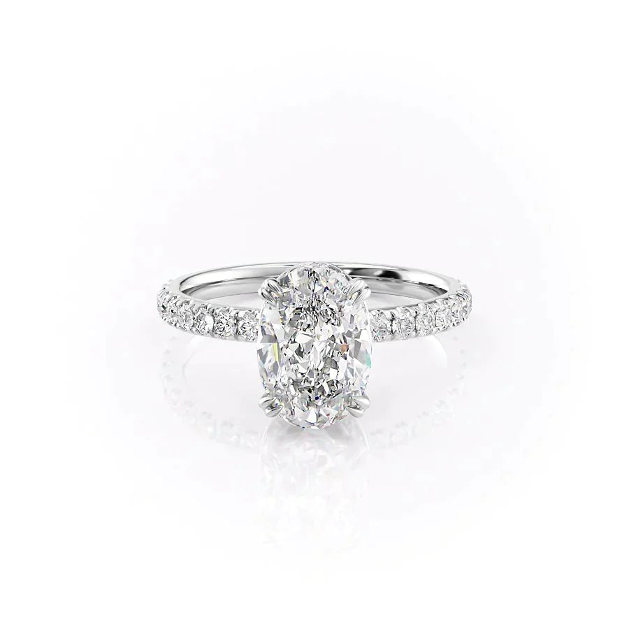 The Sofia Set With A 1.5 Carat Oval Moissanite