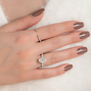 The Sofia Set With A 3.5 Carat Oval Moissanite