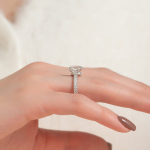 The Sofia Set With A 3.5 Carat Oval Moissanite