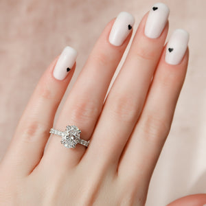 The Sofia Set With A 3.5 Carat Oval Moissanite