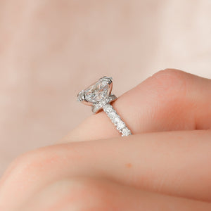 The Sofia Set With A 3.5 Carat Oval Moissanite