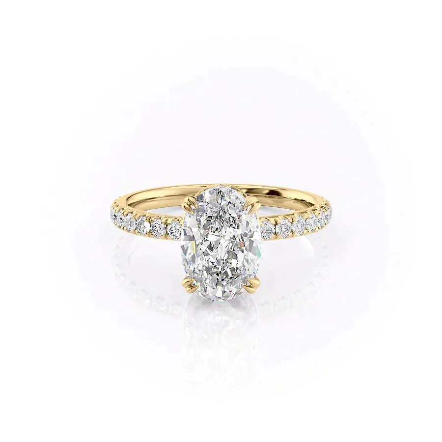 The Sofia Set With A 1.5 Carat Oval Lab Diamond