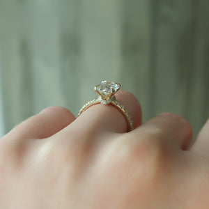 The Sofia Set With A 4 Carat Oval Moissanite