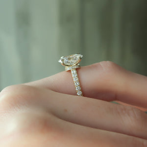 The Sofia Set With A 4 Carat Oval Moissanite