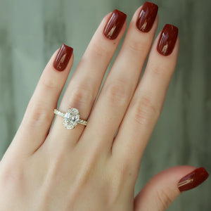 The Sofia Set With A 4 Carat Oval Moissanite