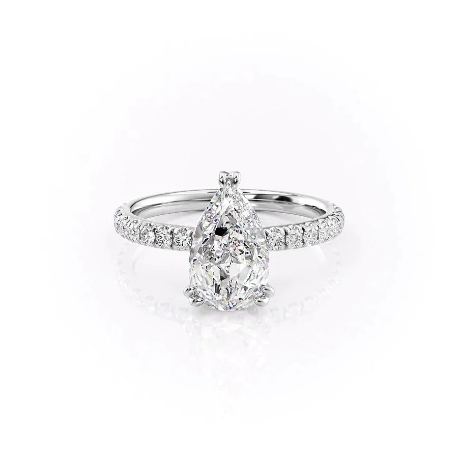 The Sofia Set With A 1.5 Carat Pear Moissanite