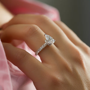 The Sofia Set With A 4 Carat Pear Moissanite