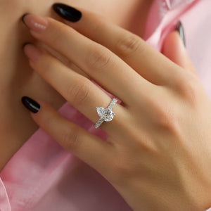 The Sofia Set With A 4 Carat Pear Moissanite