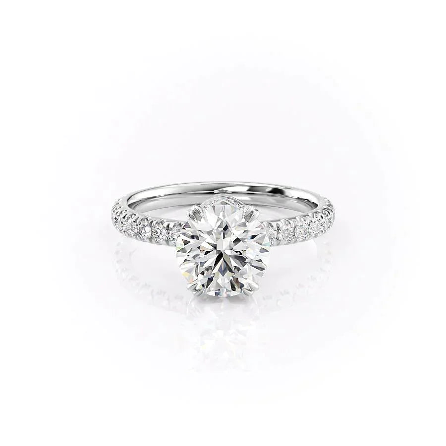 The Sofia Set With A 1.5 Carat Round Moissanite