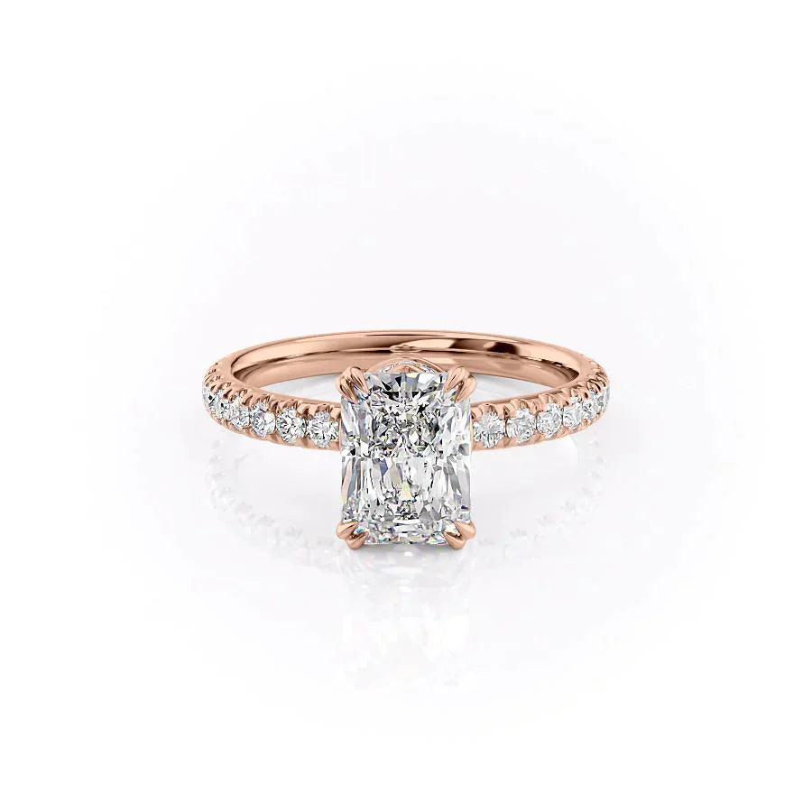 The Sofia Set With A 1.5 Carat Radiant Moissanite