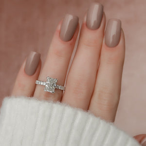 The Sofia Set With A 4.5 Carat Radiant Moissanite