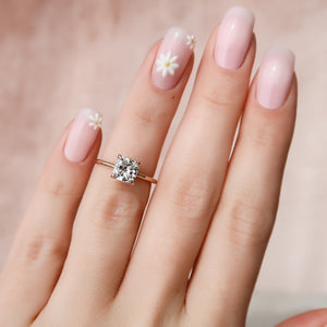 The Kamellie Set With A 3 Carat Cushion Lab Diamond