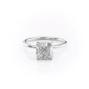 The Kamellie Set With A 2.5 Carat Cushion Lab Diamond