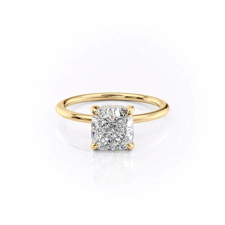 The Kamellie Set With A 3.5 Carat Cushion Moissanite