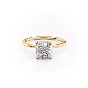 The Kamellie Set With A 2.5 Carat Cushion Lab Diamond