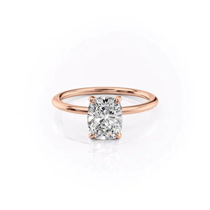 The Kamellie Set With A 1 Carat Elongated Cushion Lab Diamond