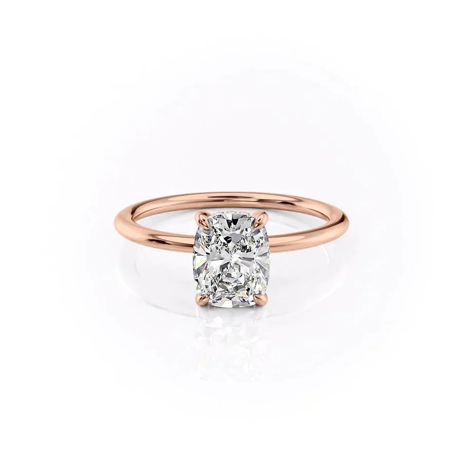 The Kamellie Set With A 3 Carat Elongated Cushion Lab Diamond