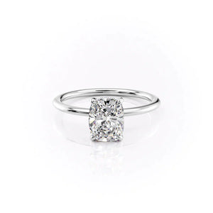 The Kamellie Set With A 2.5 Carat Elongated Cushion Lab Diamond