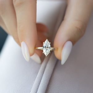 The Kamellie Set With A 2.5 Carat Marquise Lab Diamond