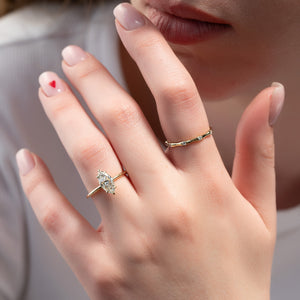 The Kamellie Set With A 2.5 Carat Marquise Lab Diamond