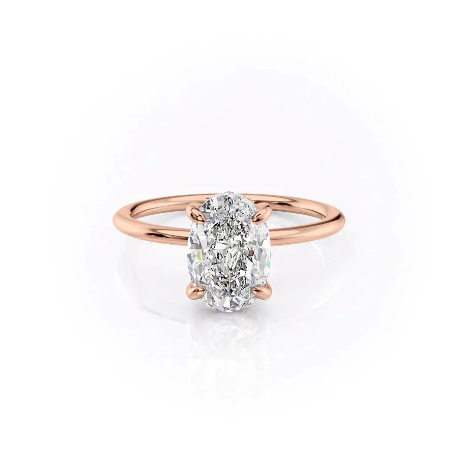 The Kamellie Set With A 1.5 Carat Oval Moissanite