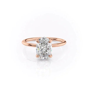 The Kamellie Set With A 3 Carat Oval Lab Diamond