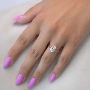 The Kamellie Set With A 1.5 Carat Oval Lab Diamond