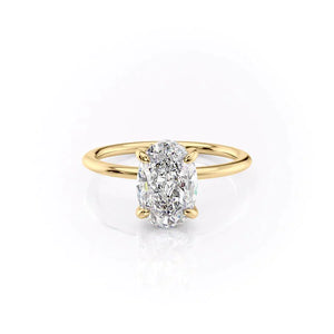 The Kamellie Set With A 2.5 Carat Oval Lab Diamond