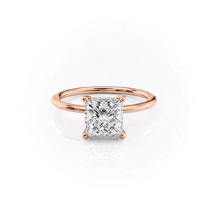 The Kamellie Set With A 2.5 Carat Princess Moissanite